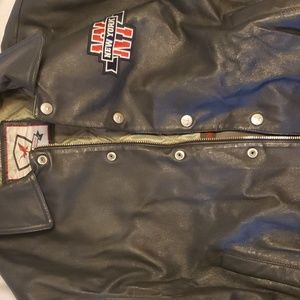 Vintage American made bomber leather jacket